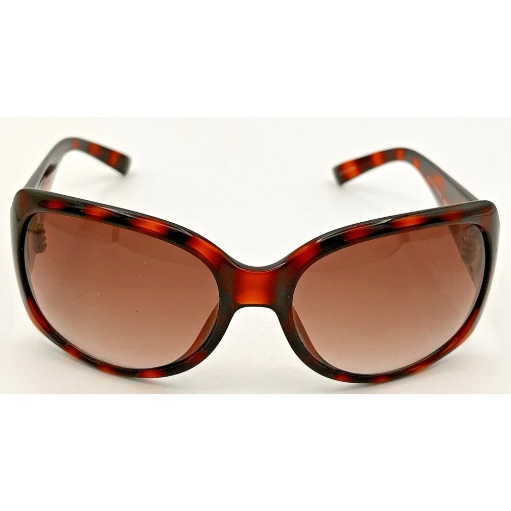 Juicy Couture No Drama Sunglasses Brown Tortoise Gradient Lens Gold Crown Logo
